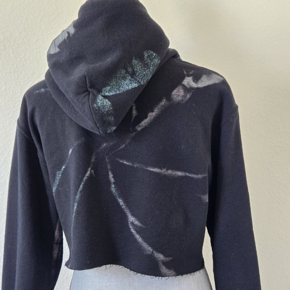 MYRRHE Tracksuit Hoodie Jogger Set Small Black Paint Splatter Grunge Streetwear - Picture 6 of 16